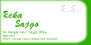 reka sajgo business card