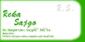 reka sajgo business card